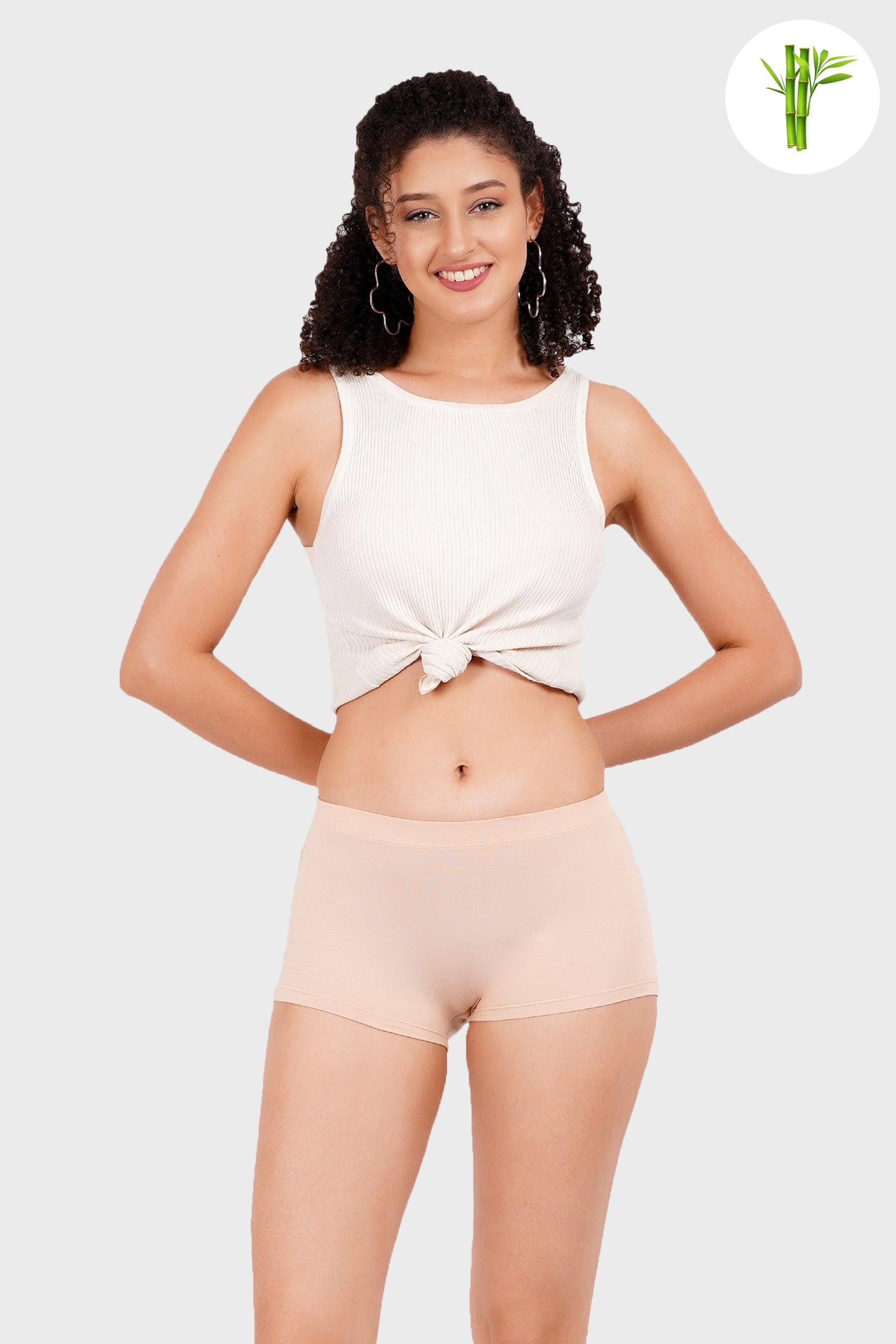 NUDE ALMOND - Premium Micro Bamboo Boyshorts