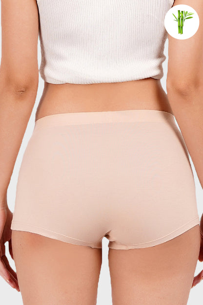 NUDE ALMOND - Premium Micro Bamboo Boyshorts