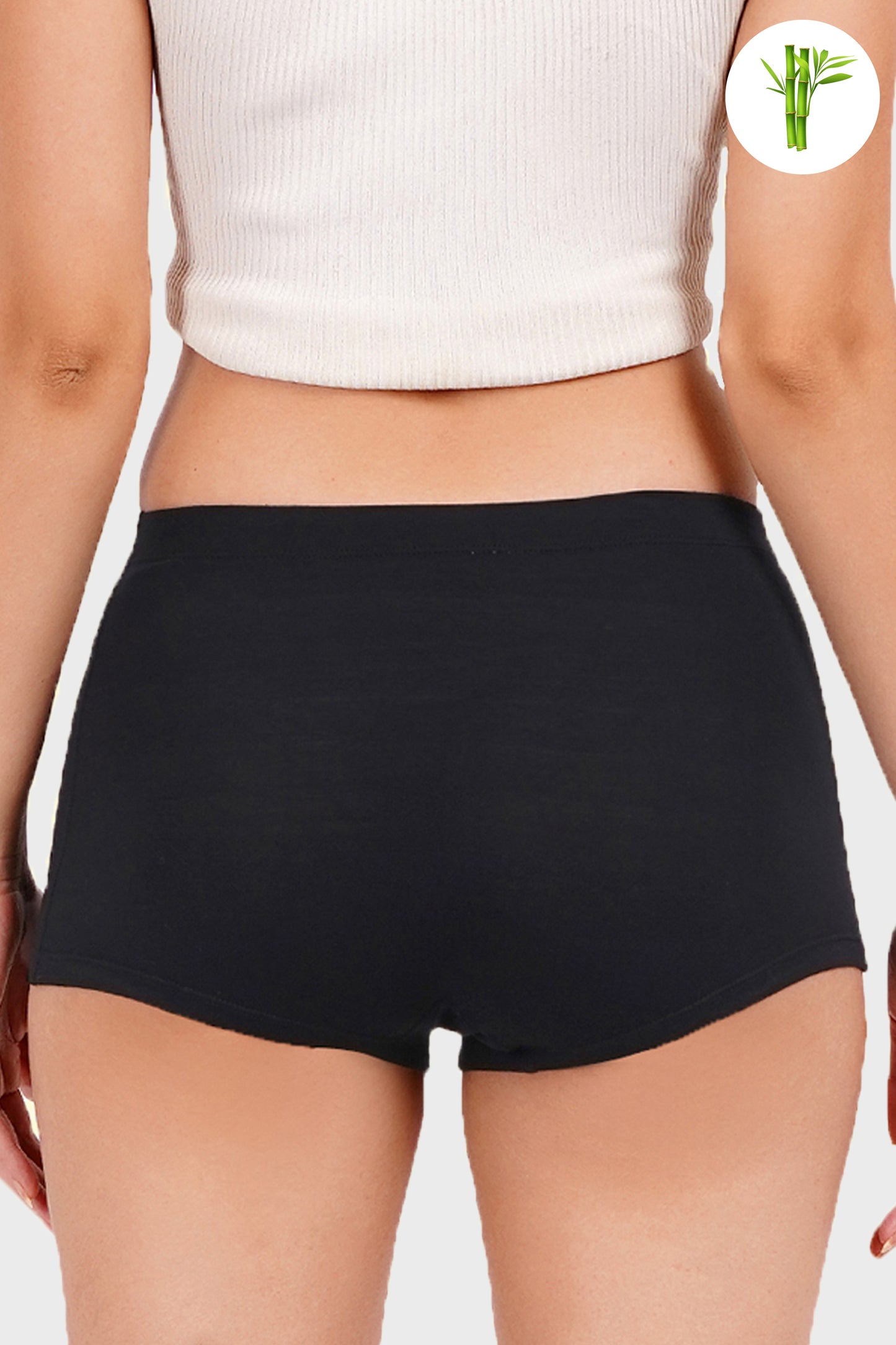 MIDNIGHT BLACK - Premium Micro Bamboo Boyshorts