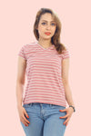 RUE GUILIA - Lilac Pink V Neck T-Shirt - saey7