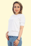 RUE CHLOÉ - Intended Burnout Crew Neck Top - saey7